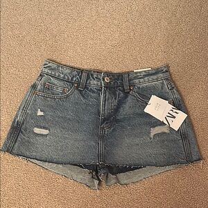 NEW Zara Denim Skort